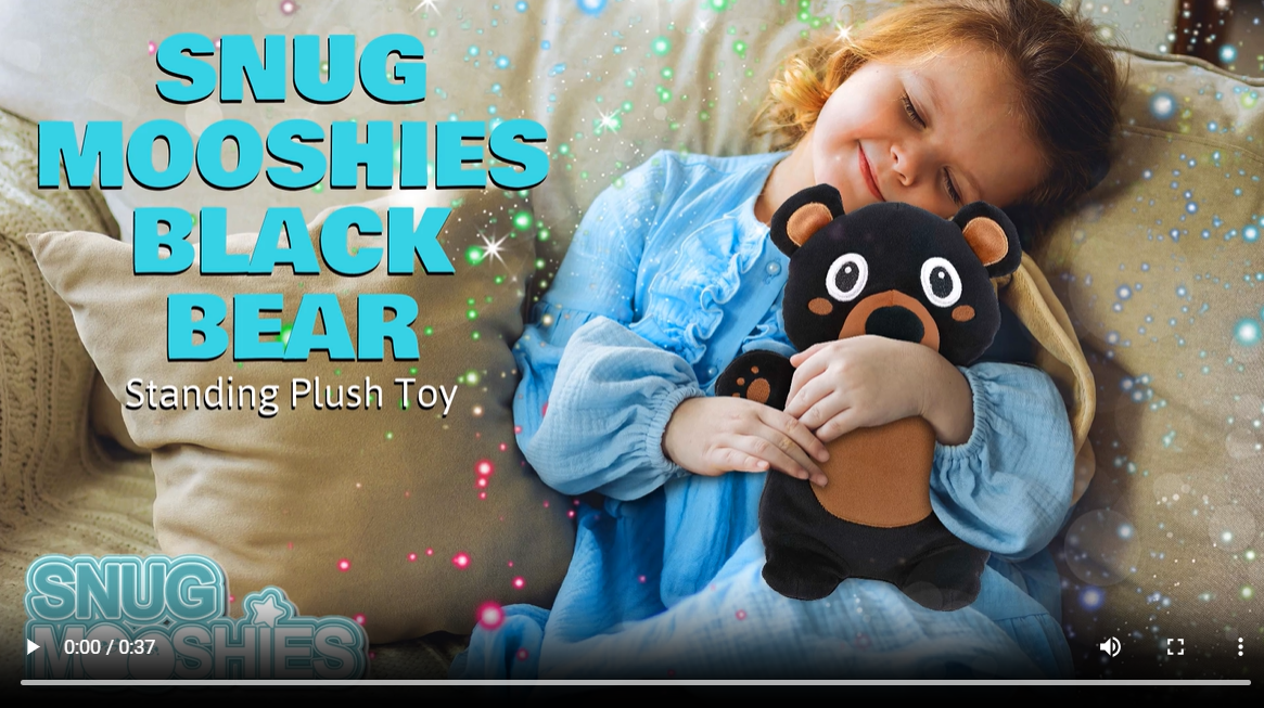Amazon.com: DolliBu Snug-Mooshies Standing Black Bear Stuffed